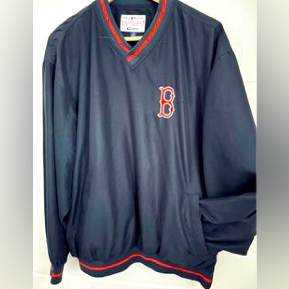 BOSTON RED SOX baseball pullover coat mens size large - Picture 2 of 4